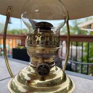 IDEAL BRENNER 20” BRASS HANGING OIL LAMP FARM HOUSE LAMP,MARINE CABIN LANTERN.